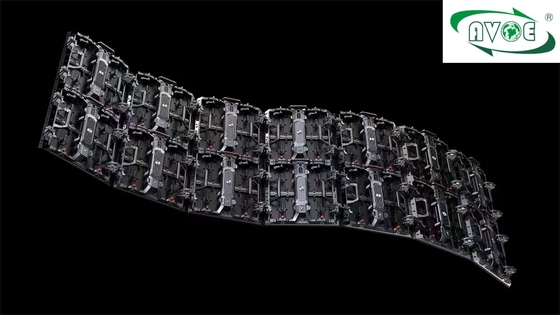 Type G P3.91 4K Stage Rental LED Display Curved Cabinet 500x500mm 45 Degree
