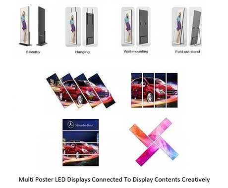 HD Indoor Advertising P3mm Poster LED Display / Electronic Poster LED Screen 576*1920mm