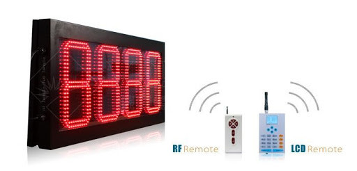RS485 5000mcd 24in Led Gas Price Display Iron Cabinet